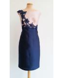 AnnaB B abito blu mikado